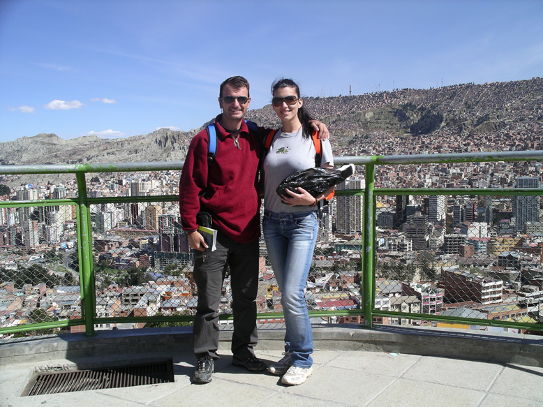 desde el mirador de Killi Killi, Yaiza con su nuevo bichito